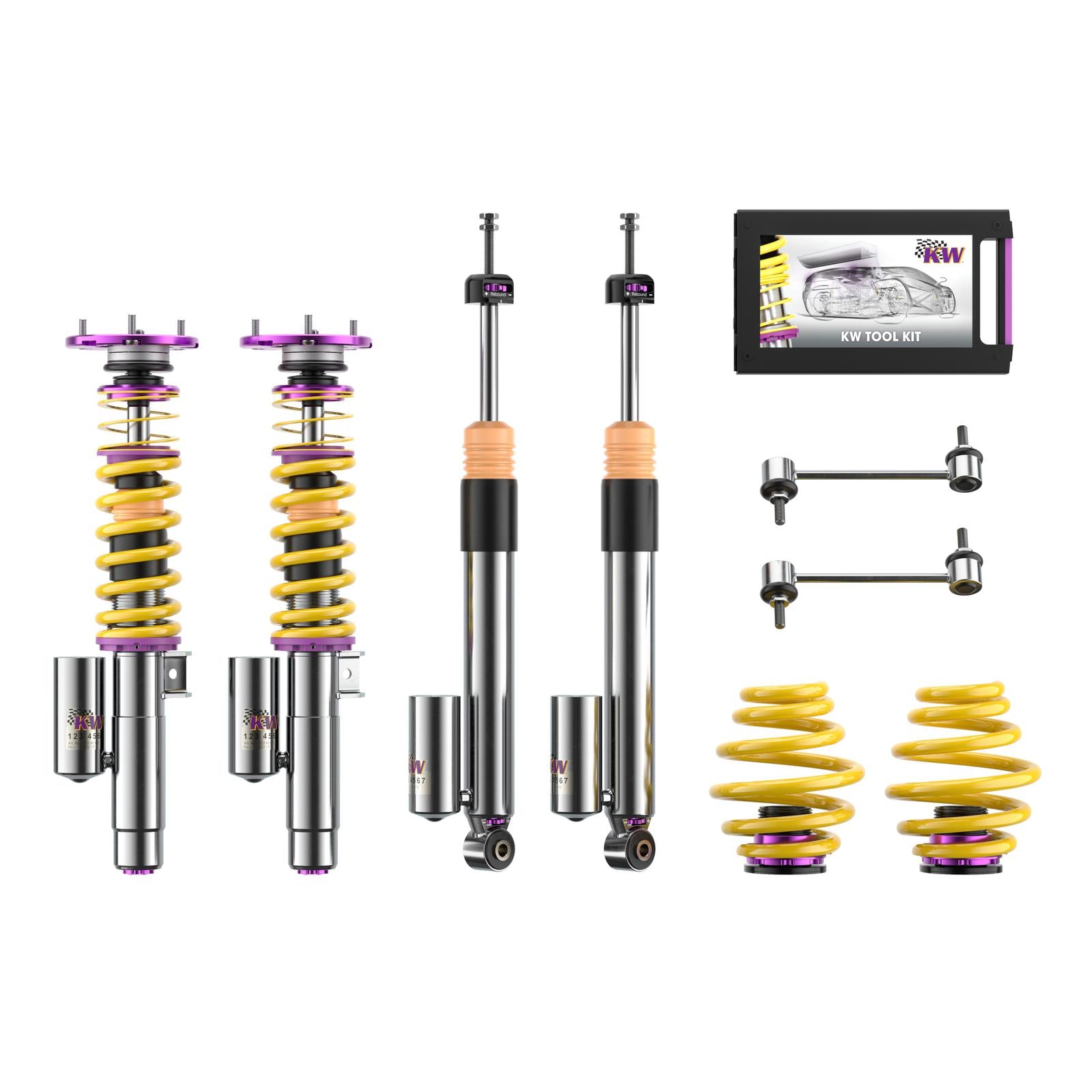 KW coilover kit V3 Clubsport including support bearing for BMW M3 E46 