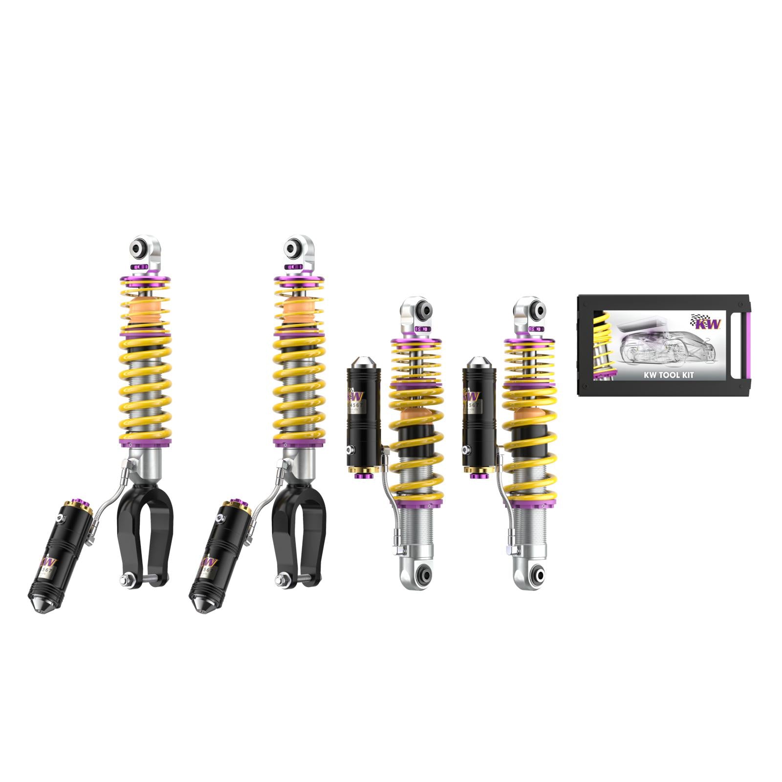 KW coilover suspension V4 (incl. deactivation for electric damper) for Audi R8 V10 (08/2015-) 