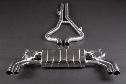 Capristo rear silencer with exhaust flaps for the Audi RS3 Sportback (8YA) and sedan