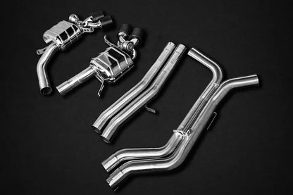 Capristo rear silencer with exhaust flaps for the Audi RS 6 C8 and Audi RS 7