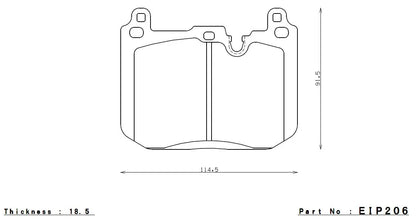 ENDLESS brake pads for blue 4 piston system suitable for BMW M135I, M235I, 335I, 435I, M2, M3 AND M4 (F-SERIES)