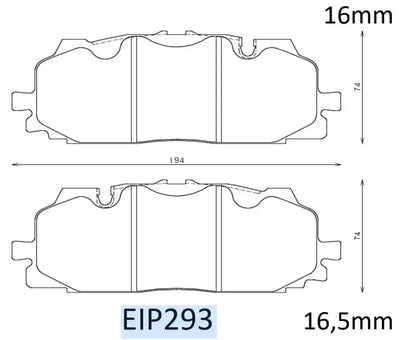 ENDLESS brake pads suitable for Audi RS3 8Y front axle