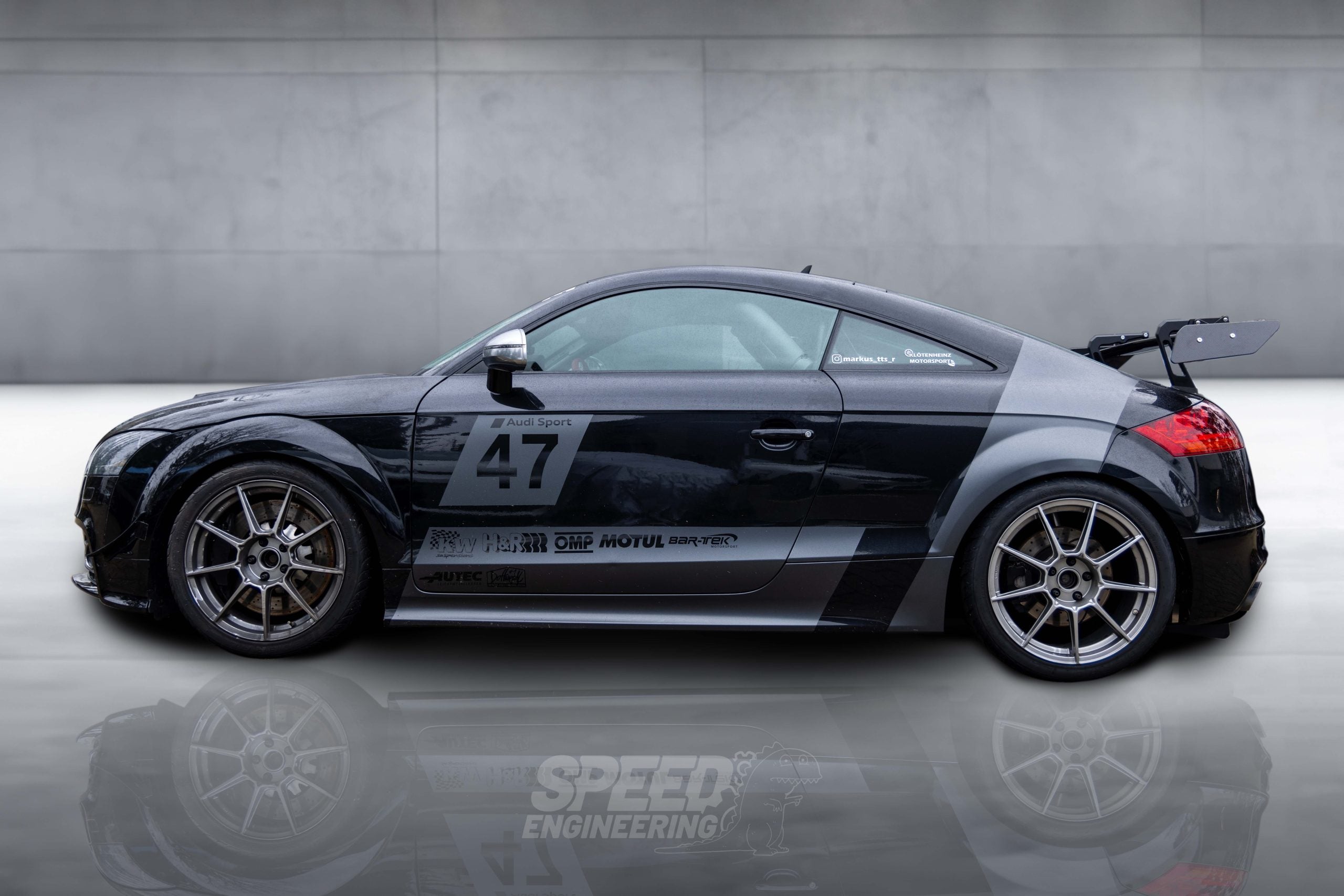 SPEED Big Wing Swan Neck passend für Audi TT 8J mit TÜV-Teilegutachten