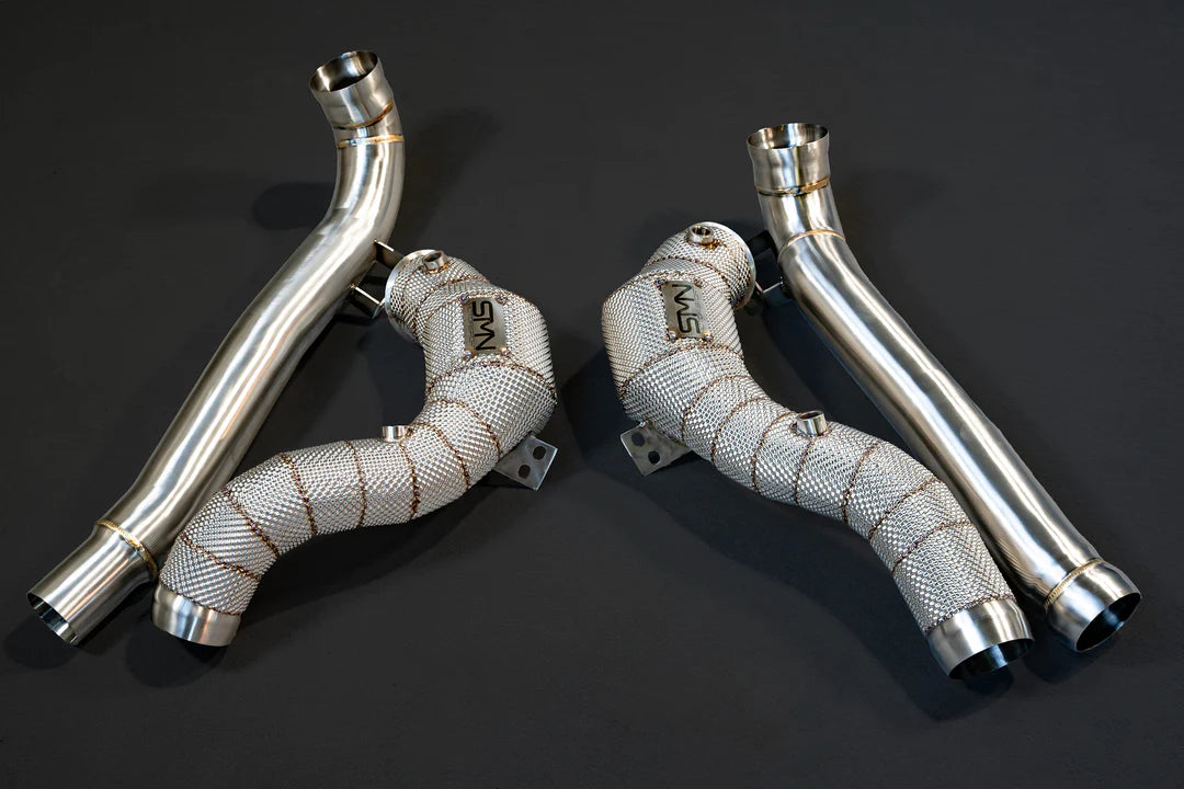 SMN Downpipes with 200 cells sports catalyst for Mercedes AMG GT/S/C/R M178 C190/R190