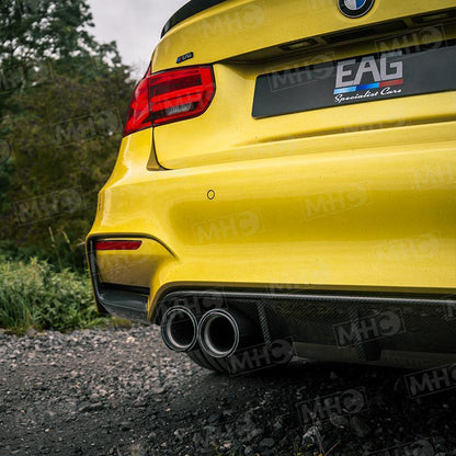 MHC+ BMW M3/M4 Performance Style Rear Diffuser In Gloss Pre Preg Carbon Fibre (F80/F82/F83)-R44 Performance