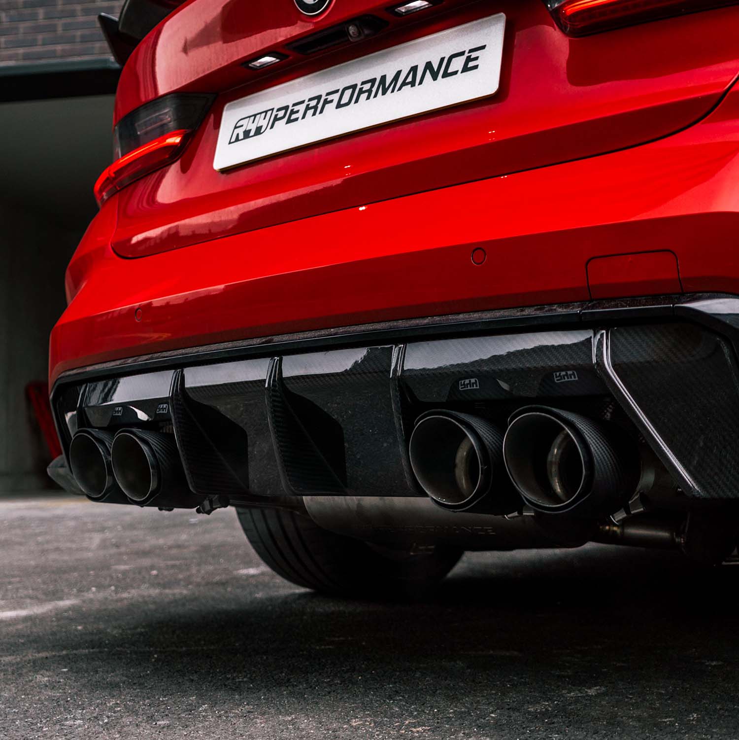 MHC+ BMW M3/M4 Performance Style Rear Diffuser In Pre Preg Carbon Fibre (G80/G82/G83)-R44 Performance