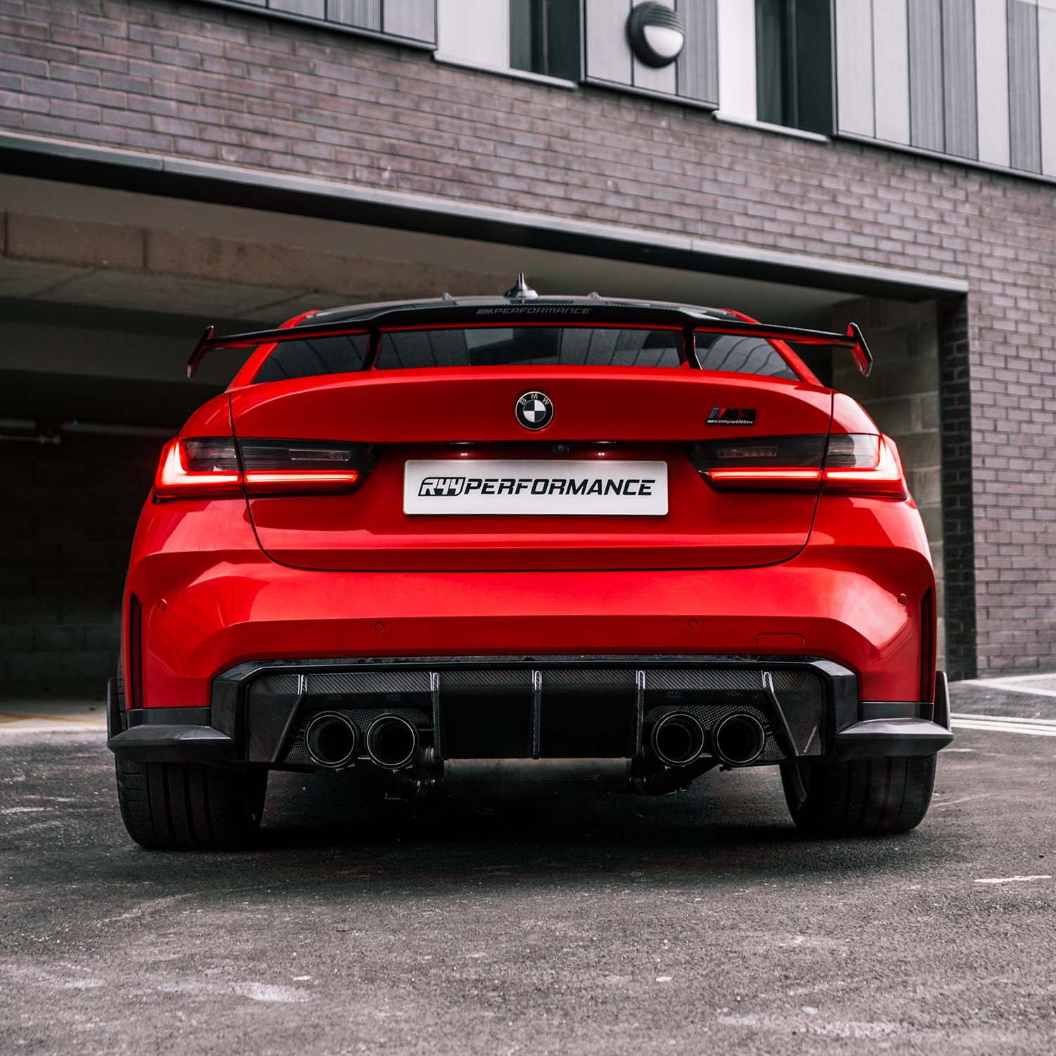 MHC+ BMW M3/M4 Performance Style Rear Diffuser In Pre Preg Carbon Fibre (G80/G82/G83)-R44 Performance