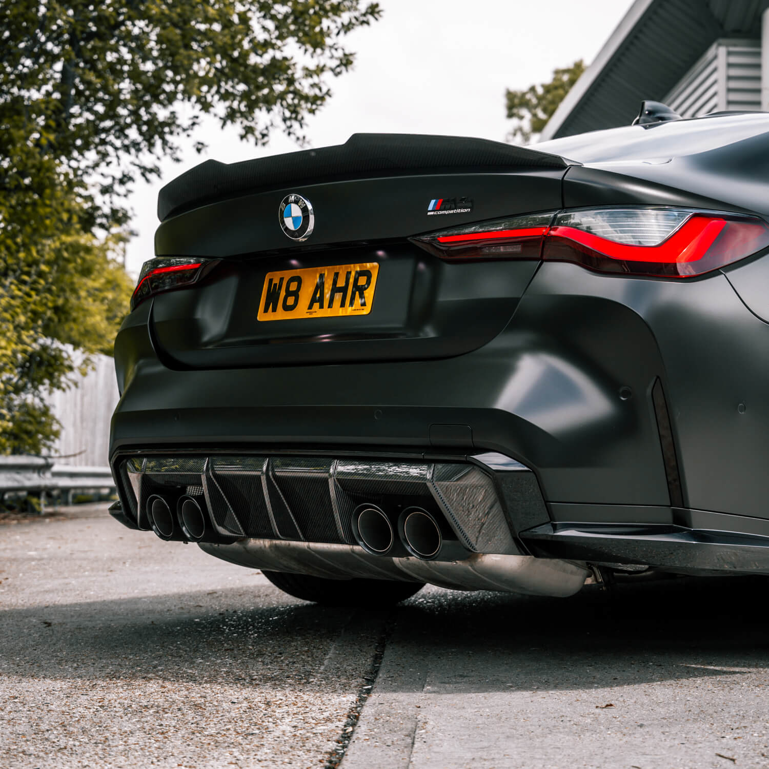 MHC+ BMW M4 Ducktail Style Rear Spoiler In Pre-Preg Carbon Fibre (G82)-R44 Performance