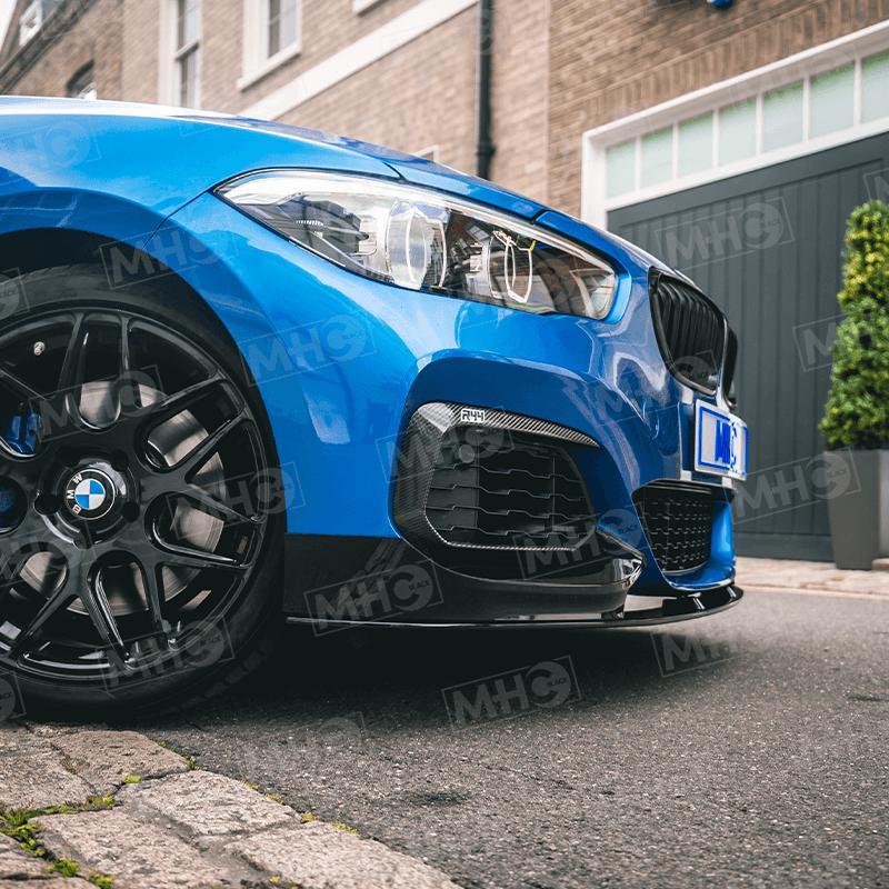 MHC Black BMW 1 Series Performance Style Front Splitter In Gloss Black (F20/F21)-R44 Performance