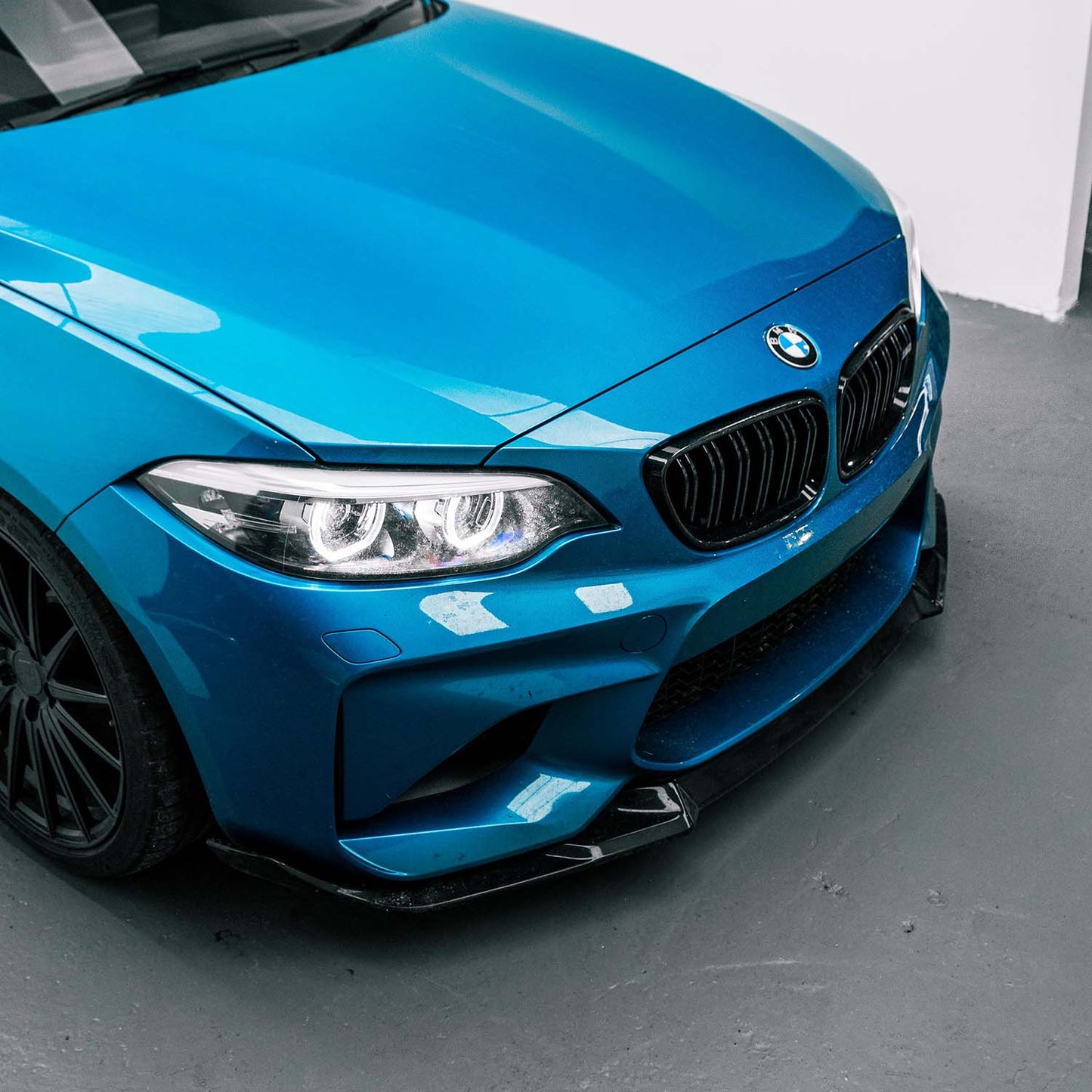 MHC Black BMW F87 M2 CSM Style Front Splitter In Gloss Black