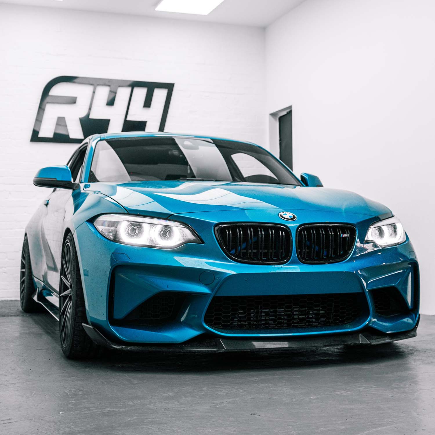 MHC Black BMW F87 M2 CSM Style Front Splitter In Gloss Black