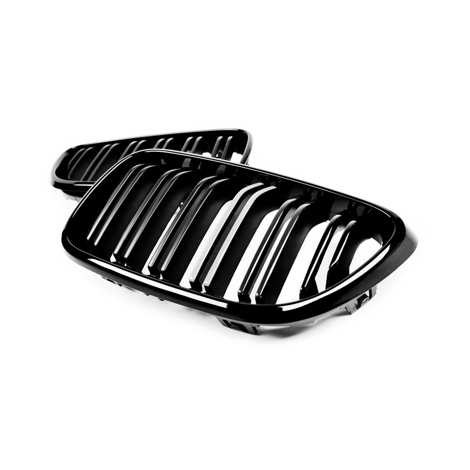 MHC Black BMW M2/2 Series OEM M2 Style Double Slat Front Grille In Gloss Black (F87/F22/F23)-R44 Performance