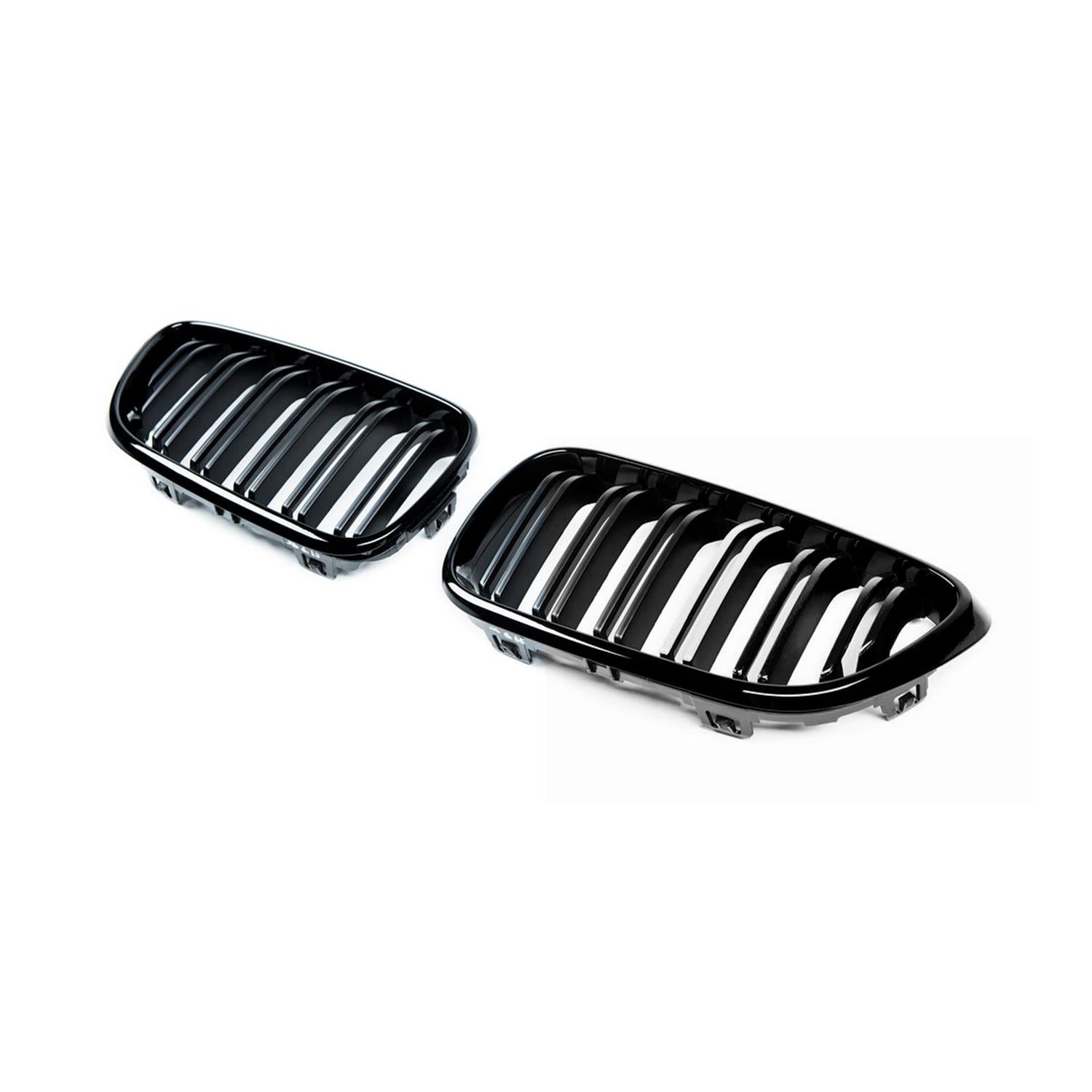 MHC Black BMW M2/2 Series OEM M2 Style Double Slat Front Grille In Gloss Black (F87/F22/F23)-R44 Performance