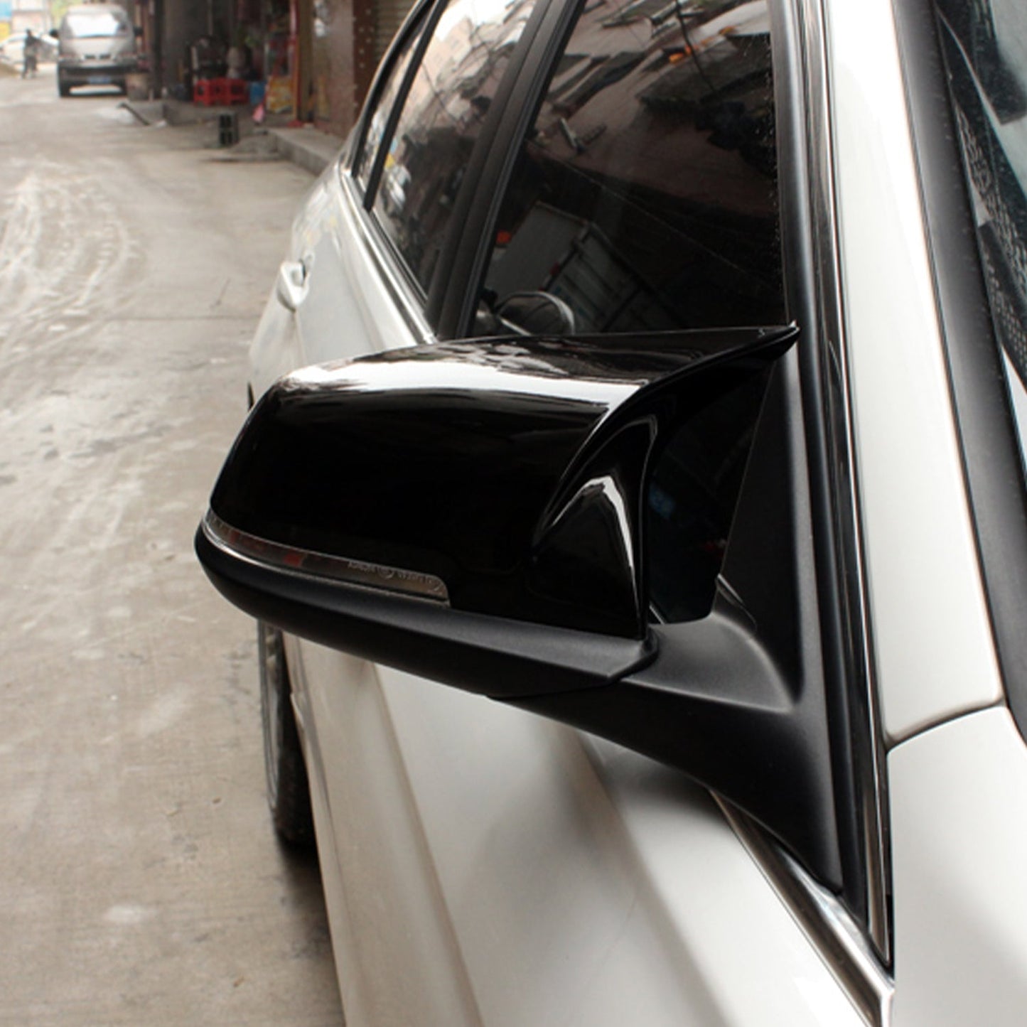 MHC Black BMW M Style Wing Mirror Replacement Covers In Gloss Black-R44 Performance